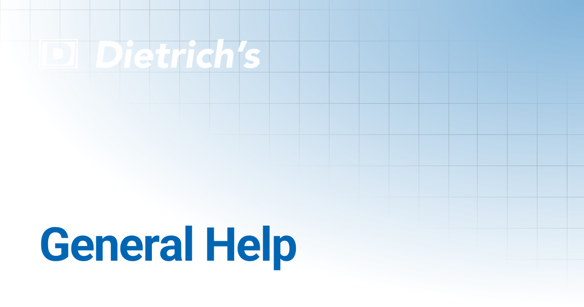 General Help | Tutorials | Dietrich's Documentation